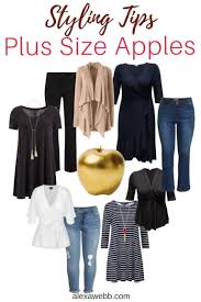 Styling Tips For Plus Size Apple Shapes Alexa Webb In 2020 Apple Shape Outfits Apple Body Shape Outfits Plus Size Fashion