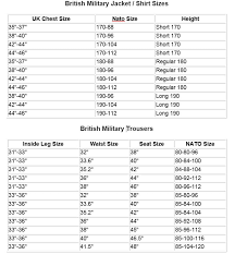 british army clothing sizes chart prosvsgijoes org