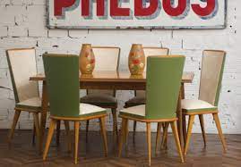 Few small fine scratches on the top, but not really visible. Vintage Dining Room Table 50 S Furniture 1950 Table
