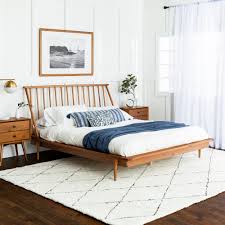 Allewie king size platform bed frame with deluxe wingback/upholstered bed frame with headboard/wood slat support/mattress foundation/dark grey(king). Carson Carrington Blaney Solid Pine Wood Spindle Bed On Sale Overstock 27148607