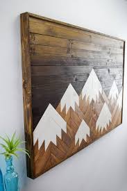 Wood Wall Art Modern Mountain Range Wood Door Roamingrootswoodwork Dekor