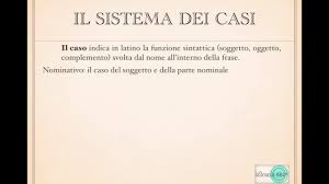 Grammatica Latina 1 Lez La Prima Declinazione E Il Sistema Dei Casi Youtube