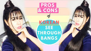 A flattering one to try are cropped/micro bangs (they call this lea bangs in korea), which fall just slightly above the brow. Pros Cons Of Korean See Through Bangs Watch This Before You Get Them Beautyklove Youtube
