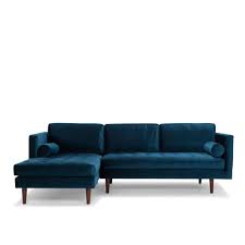 Bussi Corner Sofa 3 Seater In Petrol Blue Sofa Corner Sofa Velvet Corner Sofa