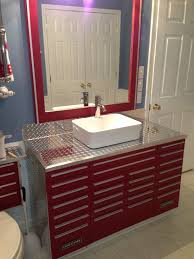 craftsman tool box vanity with vessel