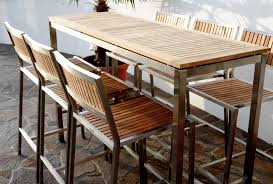 12 100 59626 tms für. Bar Set Edelstahl Teak Bartisch Bistrotisch 160x60cm Mit 6x Barhocker Modell Mexiko As Gartentraum At