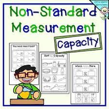 Capacity Non Standard Measurement For Kindergarten Grade One Capacity Worksheets Kindergarten Worksheets Measurement Worksheets