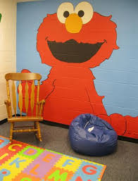 The Visitation Room At Santa Maria Juvenile Hall For The Baby Elmo Program Offers A Warm Welcome For Parents And Twin Boys Bedroom Decor Baby Elmo Elmo Bedroom
