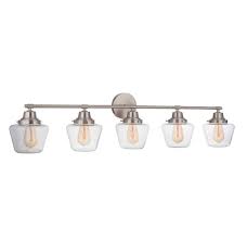 Read reviews for 48 8 light vanity light brushed nickel. Craftmade 19548bnk5 Essex 5 Light 48 Wide Build Com