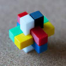 When rotating the middle of the cube, two balls of the same face are replaced. 6 Piece Puzzle Puzzle 3d Printing Piecings