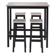 Offre sur la table basse arty bicolore. Table Haute 4 Tabourets Turner Vente De Ensemble Table Et Chaise Conforama