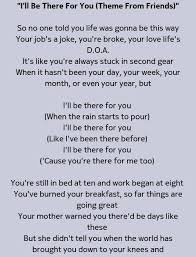 The Rembrandts I Ll Be There For You I Got It From A Z Lyrics I Am Looking For This Amazingly Good Song I Love It From The For You Song Lyrics