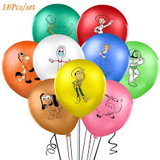 18 Pcs Conjunto Balao De Latex Toy Story Woody Buzz Lightyear Decoracao De Festa Shopee Brasil