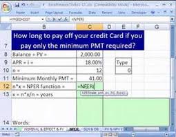 How much should i pay off credit card. Excel Finance Trick 11 How Long Pay Off Credit Card Balance Youtube