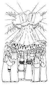 Coloring Sheet The Jews Standing Around Mount Sinai As They Receive The 10 Commandments Coloring Sheets Coloring Pages Printable Coloring Pages