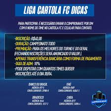 E no final, aquele que tem competência e regularidade, é quem se destaca… é quem vai ser o campeão! Cartola Fc Dicas U Tvitteri As Inscricoes Para A Nossa Liga Estao Abertas Chega Mais