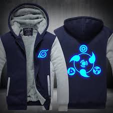 Naruto Sasuke Jacket Hoodie Glow In The Dark Moletom Anime Roupas Naruto Roupas Personalizadas
