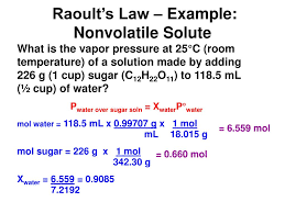 P solution = χ solvent p 0solvent Ppt Colligative Properties Of Solutions Powerpoint Presentation Free Download Id 6793550