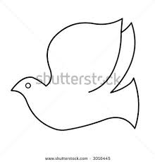 How To Draw A Dove Easy Black And White Dove Line Drawing Stock Photo 3016445 Shutterstock Dove Drawing Simple Bird Drawing White Doves