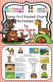 animal homes song and pocket chart activities kinder