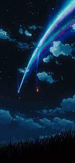 Landscape, anime, space, sky, stars, your name, horizon, image, screenshot, computer wallpaper, atmosphere of earth, special effects, outer space. Anime Your Name 1080x2340 Mobile Wallpaper Anime Your Name 1080x2340 Mobile Wallpaper You Are I Your Name Wallpaper Name Wallpaper Anime Wallpaper Iphone