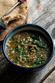 Mushroom Spinach Soup With Cinnamon Coriander And Cumin Recipe Recipe Cumin Recipes Spinach Soup Soup Recipes