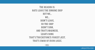 rats leave the sinking ship