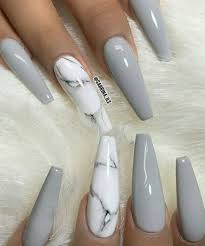 Black And White Marble Nails Short Coffin Nails Short Marble Acrylic Nails Best Acrylic Nails Gorgeous Nails