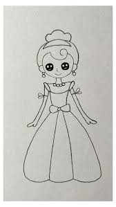 If you want your kid to learn drawing different things and having fun at the same time, this website is perfect fit. How To Draw A Pretty Princess Easy Drawing Tutorial Little Girl Simple Drawings For Kids Simpledrawingsf In 2021 Girly Drawings Easy Drawings Cute Little Drawings
