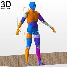 3d Printable Model Articulated Action Figure With Joints Articulation Print File Stl By Do3d Com Figurine Toy Body Joints 3d Printable Models Artist Mannequin
