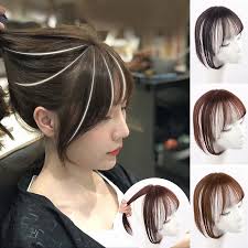 Thin bangs wispy bangs short bangs fringe hairstyles. Real Human 3d Air Thin Bangs Jane Birkin Clip In Hair Bangs With Temples Fringe Hair Extensions Shopee Malaysia