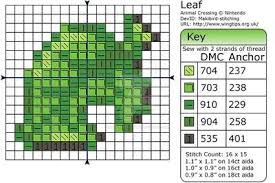 Animal Crossing Leaf By Makibird Stitching On Deviantart In 2020 Tiny Cross Stitch Animal Crossing Leaf Animal Crossing