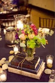 Old Books Stacked For Center Pieces Wedding Centerpieces Book Centerpieces Book Themed Wedding
