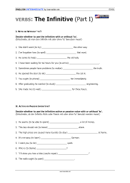 Hier kannst du kostenlos online üben und lernen auf dem lernportal für die schule. The Infinitive I Intermediate Level Unterrichtsmaterial Im Fach Englisch Artofit