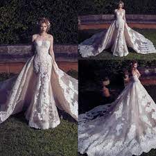 Strapless Lace Wedding Dress Detachable Train Cathedral Bridal Gowns Custom 2018 Strapless Lace Wedding Dress Detachable Train Wedding Dress Wedding Dresses