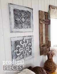 Vintage farmhouse tin silo canister set of 3. Farmhouse Wall Decor From Upcycled Cupboard Doors Prodigal Pieces