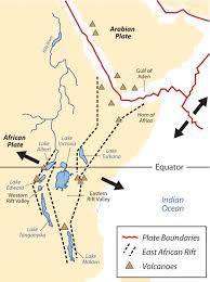 The african portion of the rift extends from mozambique to the red sea. East Africa