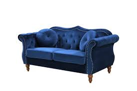 Mercer41 Telles Chesterfield Loveseat Wayfair In 2020 Love Seat Blue Velvet Sofa Living Room Blue Sofa Chair