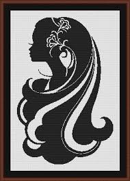 Below are the main pattern categories to help you begin. Pretty Lady With Long Hair Silhouette Black And White Counted Cross Stitch Pattern In Pdf Fo Cross Stitch Cross Stitch Silhouette Counted Cross Stitch Patterns