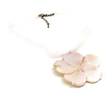 Large Tropical Hibiscus Flower Necklace Pale Pink Carved Etsy Jewelry Gift Sets Pink Jewelry Jewelry Gifts