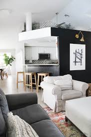 Black feature wall living room. I Painted My Living Room Wall Black House Mix