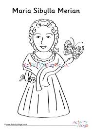 La virgen maría colouring pages. Maria Sibylla Merian Colouring Page