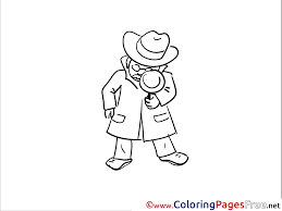 If the coloring page does not open, please refresh the page. Detective For Free Coloring Pages Download