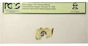 The cooper bill contained diatoms from summer bloom species suggesting that the money was not the money was not floating in the water for a year, otherwise we would have seen diatoms from the. Notes From D B Cooper Hijack Ransom In Display