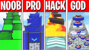 Im such a pro gamer give me a challenge next time im sooo. Noob Vs Pro Vs Hacker Vs God Parkour Course Fortnite Creative Youtube