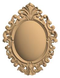 Cnc Carved Mirror Frame 3d Model Stl File Fancy Mirrors Round Mirror Frame Mirror Frames