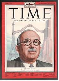 Vincent Auriol President France Time 1951 Only Cover 1 Original Page