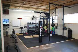 Ideal Home Garage Gym Rogue Fitness Obsessed Boxing Bag Weights Home Gyms Ideas At Home Gym Home Gym Design