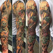 Pin By Timur G On Coloured Tattoos Colored Tattoo Warhammer Tattoo Neo Traditional Tattoo