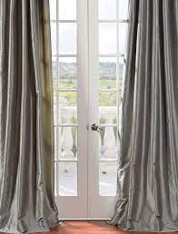 Graphite Faux Silk Taffeta Curtain Faux Silk Curtains Half Price Drapes Panel Curtains